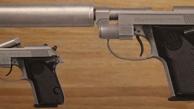 A Beretta 'Tomcat'Auto pistol that appeared in Die Another Day is among the stolen guns
